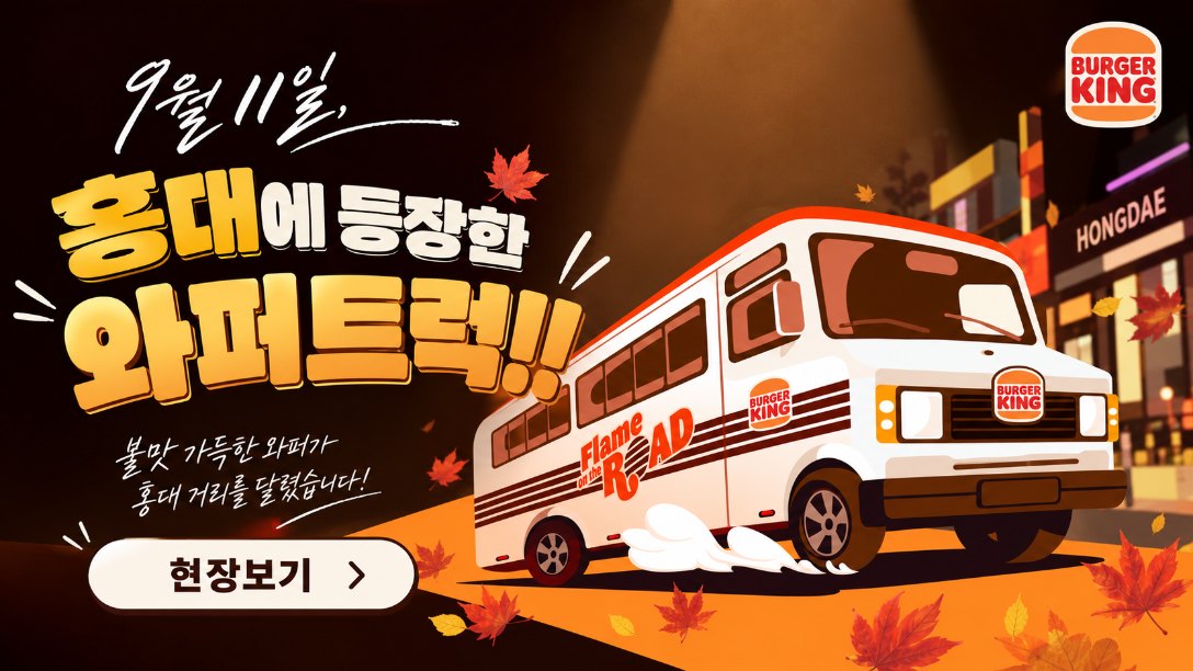 [버거킹] 9월 11일, 홀대에 등장한 와퍼트럭